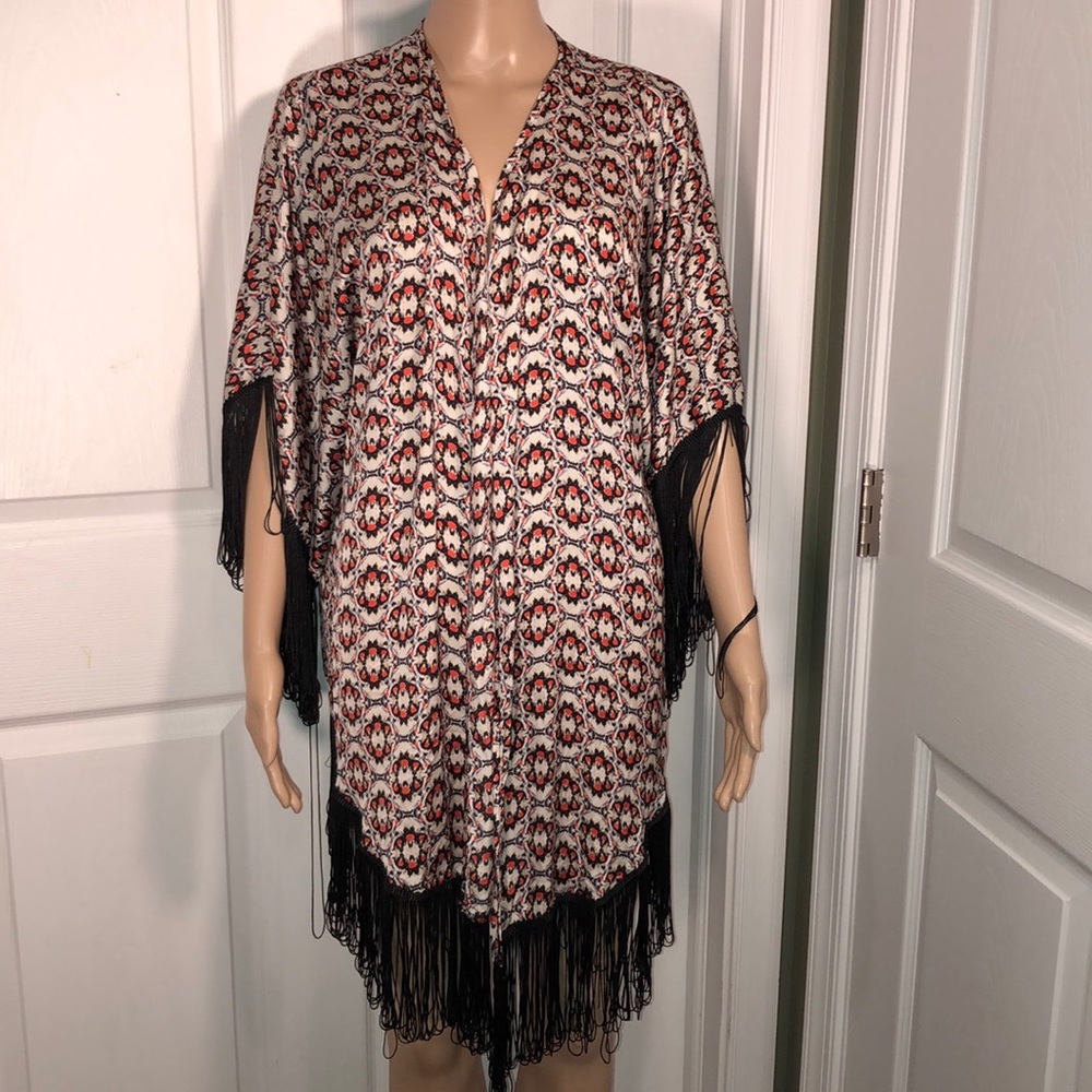 Baccini Black Print Top OSFM